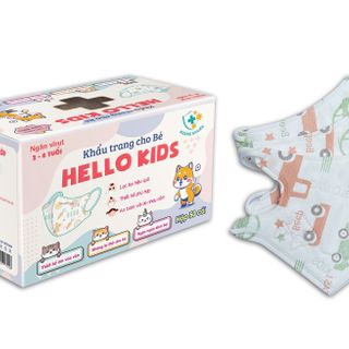 Khẩu Trang Trẻ Em 3D Hello Kids Nhiều Họa Tiết Đáng Yêu (H/50cái) - Y Tế Thành Phát