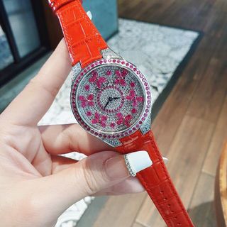 ĐỒNG HỒ SIÊU CẤP NỮ GRA.FF DIAMOND DÂY DA ĐỎ