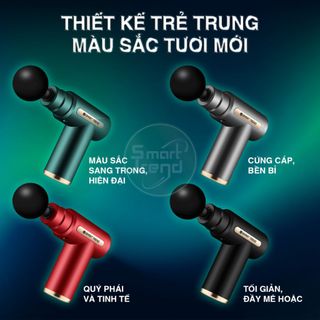 Máy Massage Cầm Tay Mini Smart Trend MSCB, 4 đầu mát-xa, 6 cấp độ, có hộp chống sốc an toàn, tiện lợi