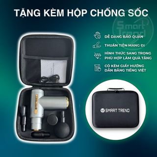 Máy Massage Cầm Tay Mini Smart Trend MSCB, 4 đầu mát-xa, 6 cấp độ, có hộp chống sốc an toàn, tiện lợi