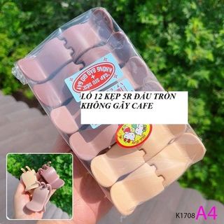 LỐ 12 KẸP CÀNG CUA 5R ĐẦU TRÒN CAFE- KHÔNG GÃY