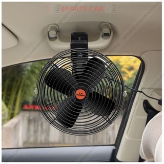 Quạt ô tô lồng sắt cắm tẩu 12V, 24V siêu mát cho xe