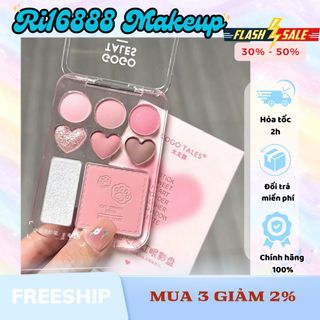 Phấn Mắt Má Hồng 8 Ô GOGOTALES highlight 3 in 1 Gogotales Hình Trái Tim Stick Sweet Heart (GT609) giá sỉ