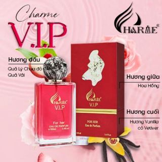 Nước hoa nữ CHARME V.I.P 100ml Lưu Hương Lâu Phong Cách Quyến Rũ, Sang Trọng, Gợi Cảm