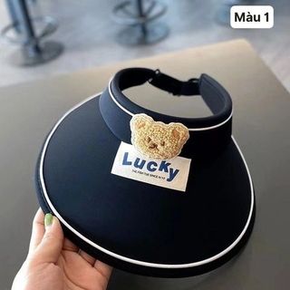 MŨ NÓN HỞ ĐẦU GẤU LUCKY- FREESIZE TỪ 3T ĐỔ LÊN