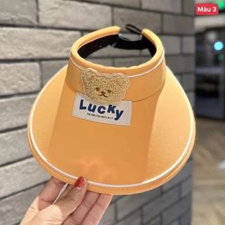 MŨ NÓN HỞ ĐẦU GẤU LUCKY- FREESIZE TỪ 3T ĐỔ LÊN