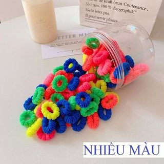 HỘP 100 BUỘC TÓC HOA VẢI MỀN CHO BÉ NHỎ