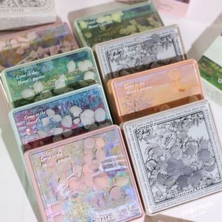 Bảng Mắt Phấn Mắt 9 Ô GOGO TALES Hoa Khô Van gogh (GT289) bền màu lên chuẩn Tone Khói Xanh
