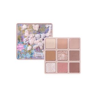 Bảng Mắt Phấn Mắt 9 Ô GOGO TALES Hoa Khô Van gogh (GT289) bền màu lên chuẩn Tone Khói Xanh