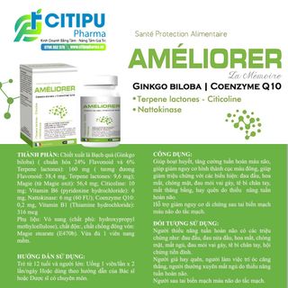 Viên uống tuần hoàn máu não bổ tim Améliorer Ginkgo Biloba Coenzyme Q10