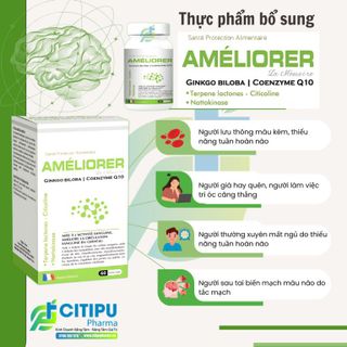 Tìm nhà phân phối đại lý cấp tỉnh phân phối sản phẩm viên uống tuần hoàn máu não bổ tim améliorer
