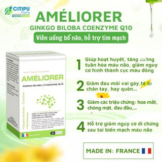 Tìm nhà phân phối đại lý cấp tỉnh phân phối sản phẩm viên uống tuần hoàn máu não bổ tim améliorer