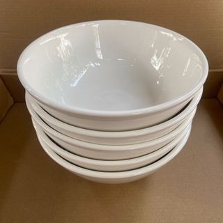 Bộ 5 Tô 7 bầu 17.5cm gốm sứ trắng phù hợp tô bán phở, bún các loại