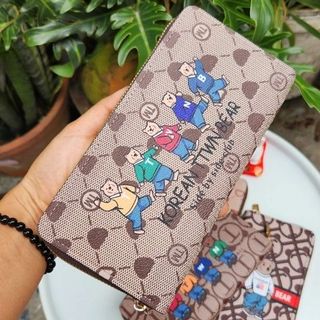 VÍ DÀI CẦM TAY KHÓA KÉO GẤU TWIN BEAR