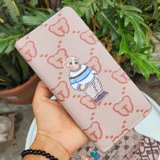 VÍ DÀI CẦM TAY KHÓA KÉO GẤU TWIN BEAR
