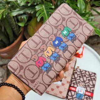 VÍ DÀI CẦM TAY KHÓA KÉO GẤU TWIN BEAR
