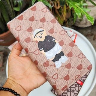 VÍ DÀI CẦM TAY KHÓA KÉO GẤU TWIN BEAR