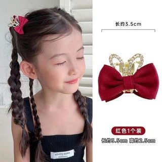 SET 2 KẸP CÀNG CUA SẮT NHÍ PHỐI HẠT ĐÍNH NƠ