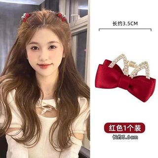 SET 2 KẸP CÀNG CUA SẮT NHÍ PHỐI HẠT ĐÍNH NƠ