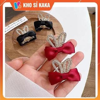 SET 2 KẸP CÀNG CUA SẮT NHÍ PHỐI HẠT ĐÍNH NƠ giá sỉ