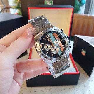 ĐỒNG HỒ NAM TRUNG CẤP TAG HEU DÂY THÉP MẶT CHONOGRAP 3