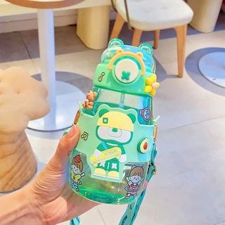 BÌNH ỐNG HÚT ICON GẤU BEAR 600ML- HÀNG XỊN KÈM HỘP