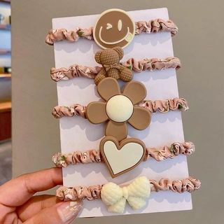 SET 5 BUỘC TÓC NHÚNG GẤU NÂU