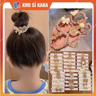 SET 5 BUỘC TÓC NHÚNG GẤU NÂU