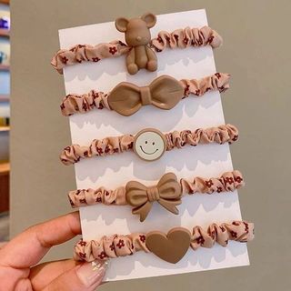 SET 5 BUỘC TÓC NHÚNG GẤU NÂU