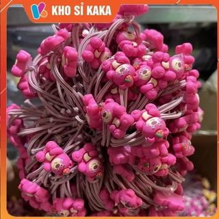 10 CHUN BUỘC TÓC GẤU HỒNG LOTSO 2 SỢI
