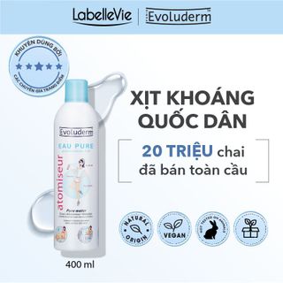 [ DATE 2027 ] Xịt khoáng Evoluderm chính hãng dưỡng ẩm, làm dịu da 400ml (Đầy đủ tem phụ, tem chống giả)