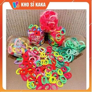 HỘP 100 CHUN BUỘC TÓC VẢI CHO BÉ