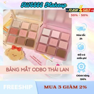 Bảng Mắt ODBO 9 Ô- Tặng Kèm Kẹp Tóc Cute- OD2024 Sweet Munch Eyeshadow Palette Puppy Day_Kitten Day giá sỉ