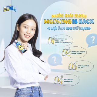 Nước uống giải rượu Morning Is Back Hàn Quốc, hỗ trợ giải nồng độ cồn, cải thiện chức năng gan giá sỉ