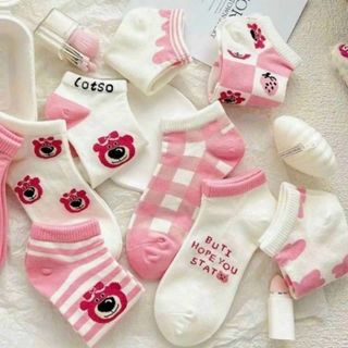 SET 5 ĐÔI TẤT VỚ HỌA TIẾT GẤU DÂU