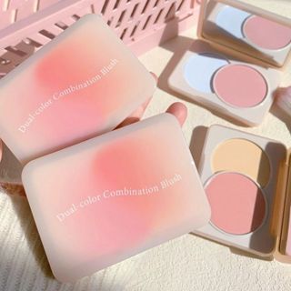 Bảng Phấn Má Hồng Bắt Sáng Sweet Mint 2 Màu Phấn Mịn Nhẹ Nhàng Trang Điểm Tự Nhiên Dual-color Combination Blush giá sỉ