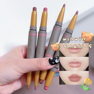 Bút kẻ viền môi tạo hình môi 2 đầu Đậm Nhạt Sweet mint 2 Màu Lì Lâu Trôi Chống Thấm Nước Dạng Chì Vặn Make Up Dễ Thương