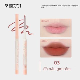 Chì kẻ viền môi VEECCI định hình đường viền môi chống thấm nước, không phai màu lâu trôi giá sỉ