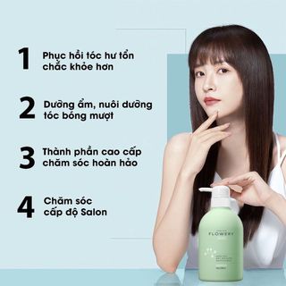 Combo dầu gội, dầu xả nước hoa muối biển Flowery LADY 500ml