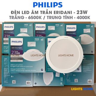 Đèn LED âm trần Philips Eridani 23W D200 - Hàng chính hãng, tiết kiệm điện giá sỉ