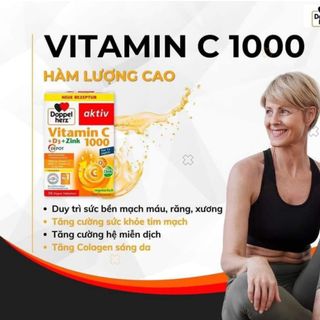 VIÊN UỐNG VITAMIN C + D3 + ZINK (Kẽm) 1000 HÀM LƯỢNG CAO DOPPELHERZ