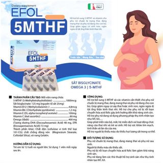 Viên Uống EFOL 5MTHF Bổ Sung Dưỡng Chất Chống Dị Tật Thai Nhi