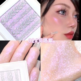 XiXi Phấn Bắt Sáng HighLight/ Nhũ 3 Màu (D6515) Kèm Gương Ánh Nhũ Trang Điểm Tạo Khối Chống Nước Bắt Sáng Tạo Khối Ba