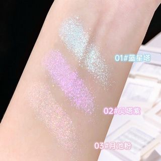 XiXi Phấn Bắt Sáng HighLight/ Nhũ 3 Màu (D6515) Kèm Gương Ánh Nhũ Trang Điểm Tạo Khối Chống Nước Bắt Sáng Tạo Khối Ba