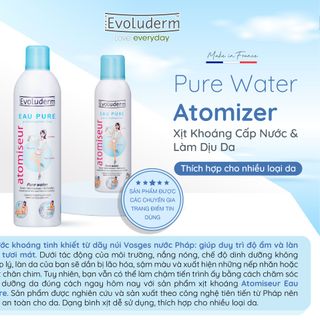 Nước Xịt khoáng Evoluderm chính hãng dưỡng ẩm, làm dịu da 50ml (Đầy đủ tem phụ, tem chống giả)