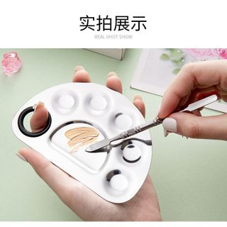 Bộ Khay Pha Màu Trang Điểm Trộn Nền Spatula Makeup Bằng Thép Không Gỉ Cho Lớp Nền Mỏng Mịn Phù Hợp Với Mọi Loại Kem giá sỉ