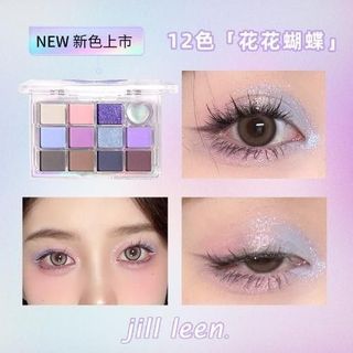 Bảng Mắt Jill Leen 12 Màu Lấp Lánh makeup douyin kèm highlight nhũ lì lâu trôi