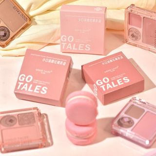 Bảng Phấn Mắt Gogo Tales 3 Màu Kim Tuyến Kèm Bảng Phấn SAMLL POCKET GT614 mịn lì lâu trôi Makup Trang Điểm Đi Tiệc