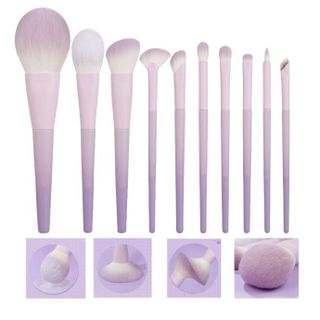 10 Cọ Trang Điểm Chuyên Nghiệp Chất Lượng Cao Màu Tím Siêu Xinh Dành Cho Makup Trang Điểm