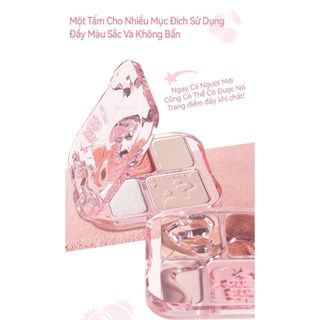 VEECCI Tạo Khối Phấn Má Hồng bắt sáng 4trong1 Sắc Tông Nude Tự Nhiên 9g